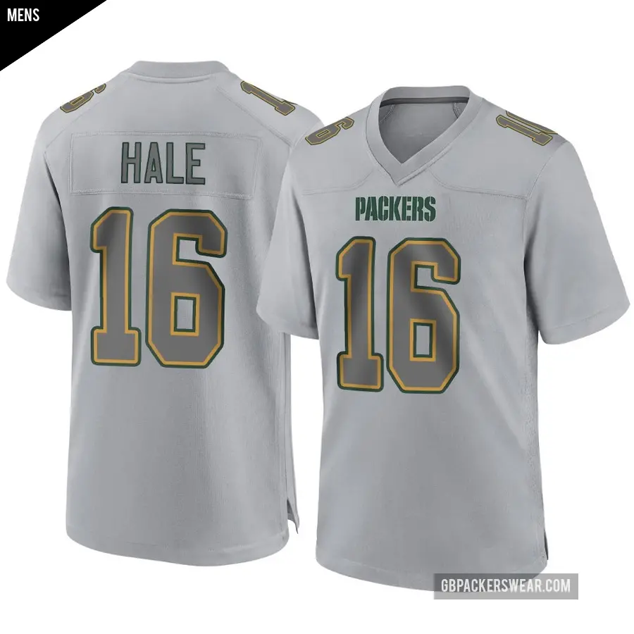Men's Green Bay Packers ＃16 Alex Hale Gray Game Atmosphere Fashion Jersey