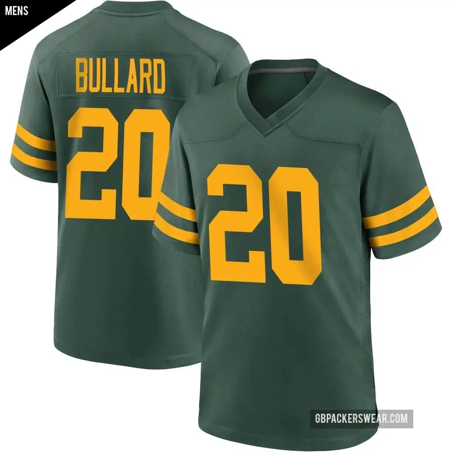Men's Green Bay Packers ＃20 Javon Bullard Green Game Alternate Jersey