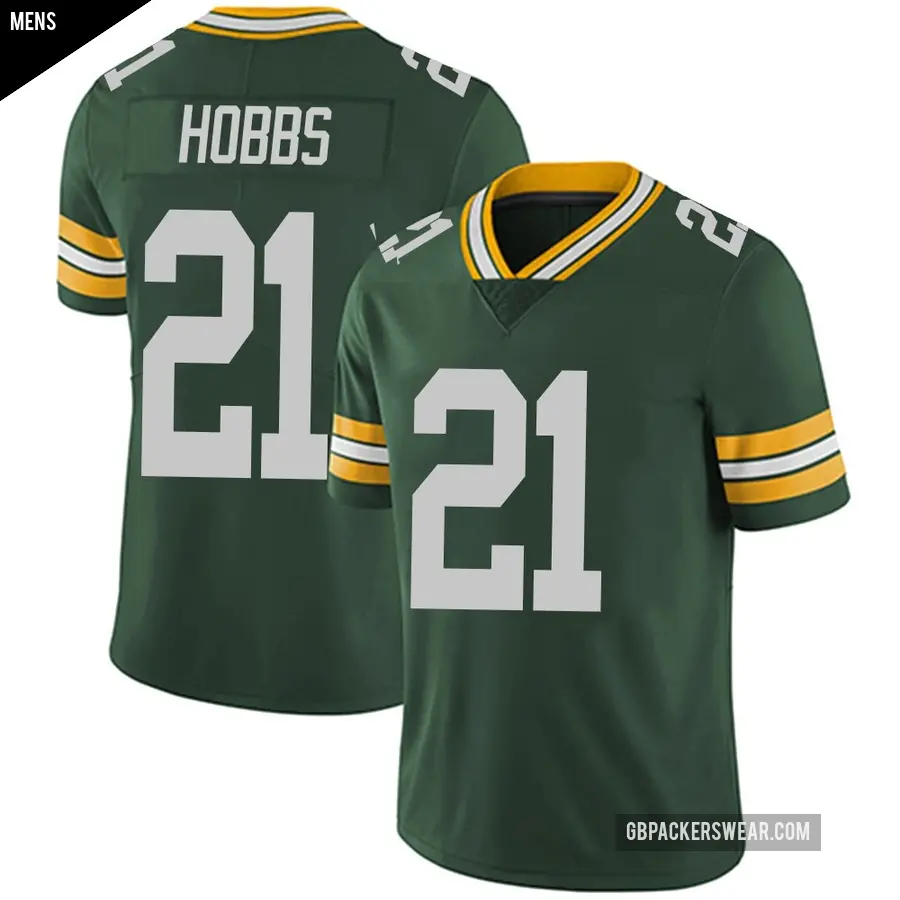 Men's Green Bay Packers ＃21 Nate Hobbs Green Limited Team Color Vapor Untouchable Jersey