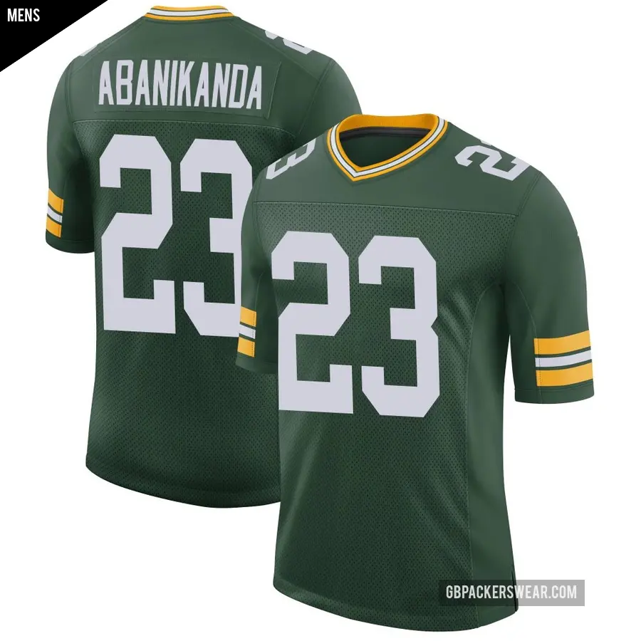 Men's Green Bay Packers ＃23 Israel Abanikanda Green Limited Classic Jersey