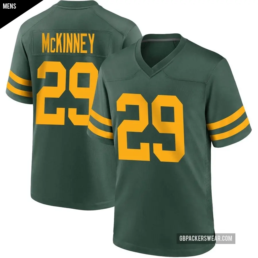 Men's Green Bay Packers ＃29 Xavier McKinney Green Game Alternate Jersey
