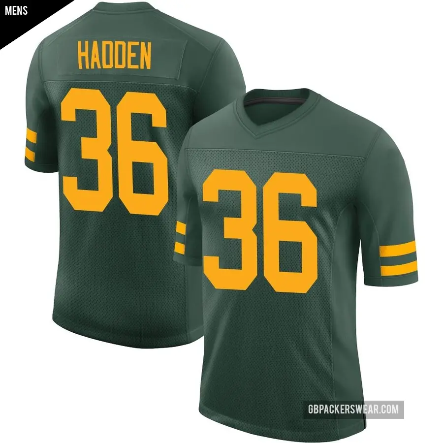 Men's Green Bay Packers ＃36 Kamal Hadden Green Limited Alternate Vapor Jersey