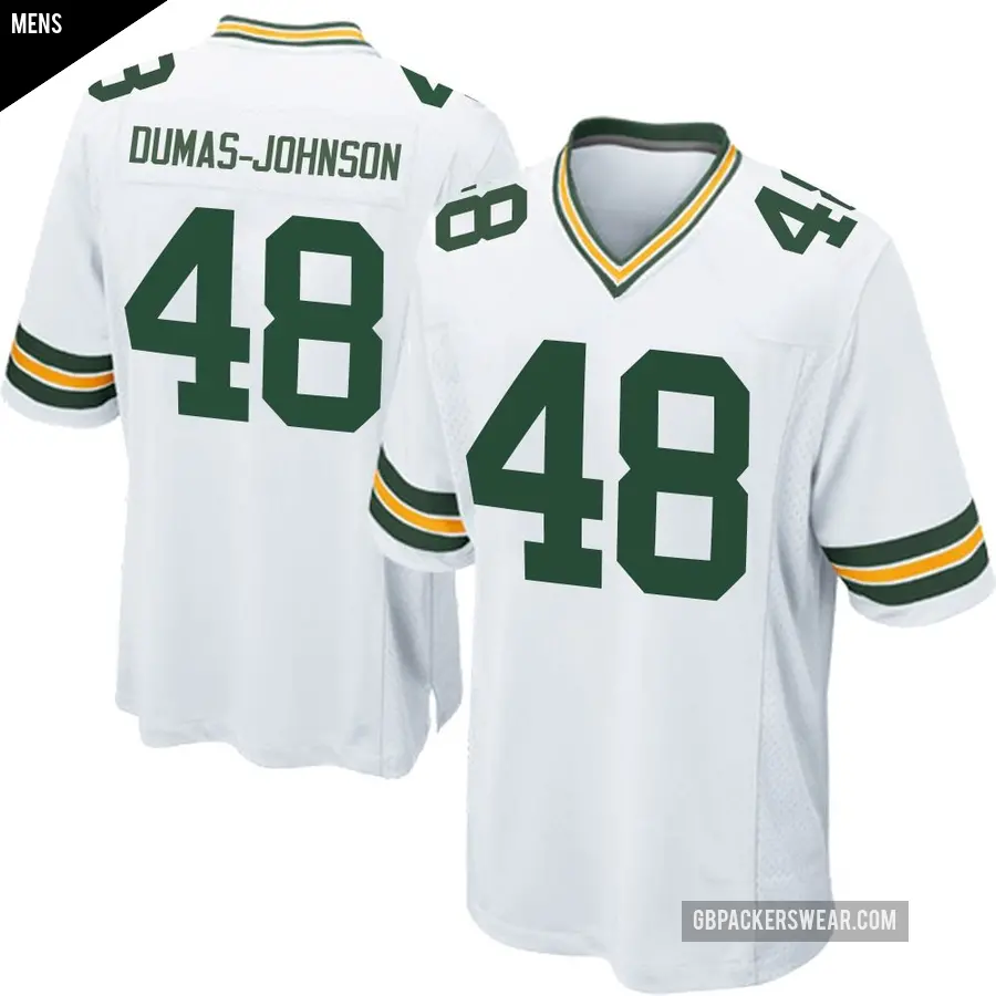 Men's Green Bay Packers ＃48 Jamon Dumas-Johnson White Game Jersey