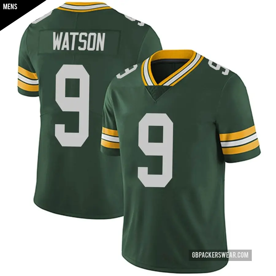Men's Green Bay Packers ＃9 Christian Watson Green Limited Team Color Vapor Untouchable Jersey