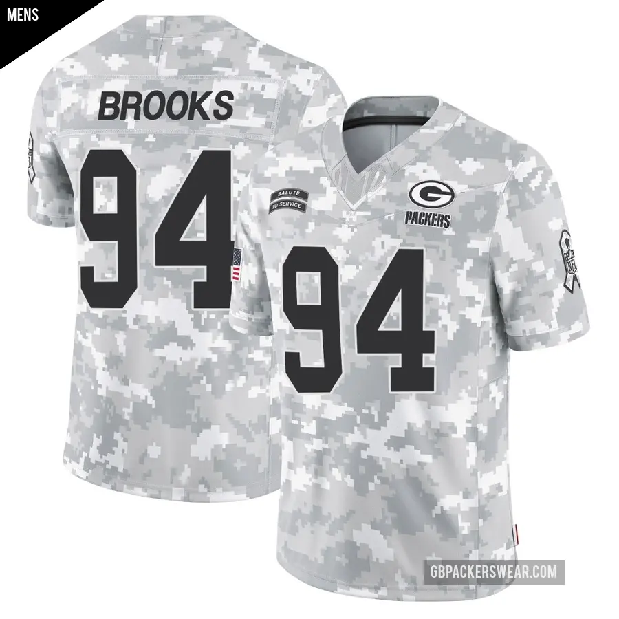 Men's Green Bay Packers ＃94 Karl Brooks Arctic Camo Limited 2024 Salute to Service Jersey