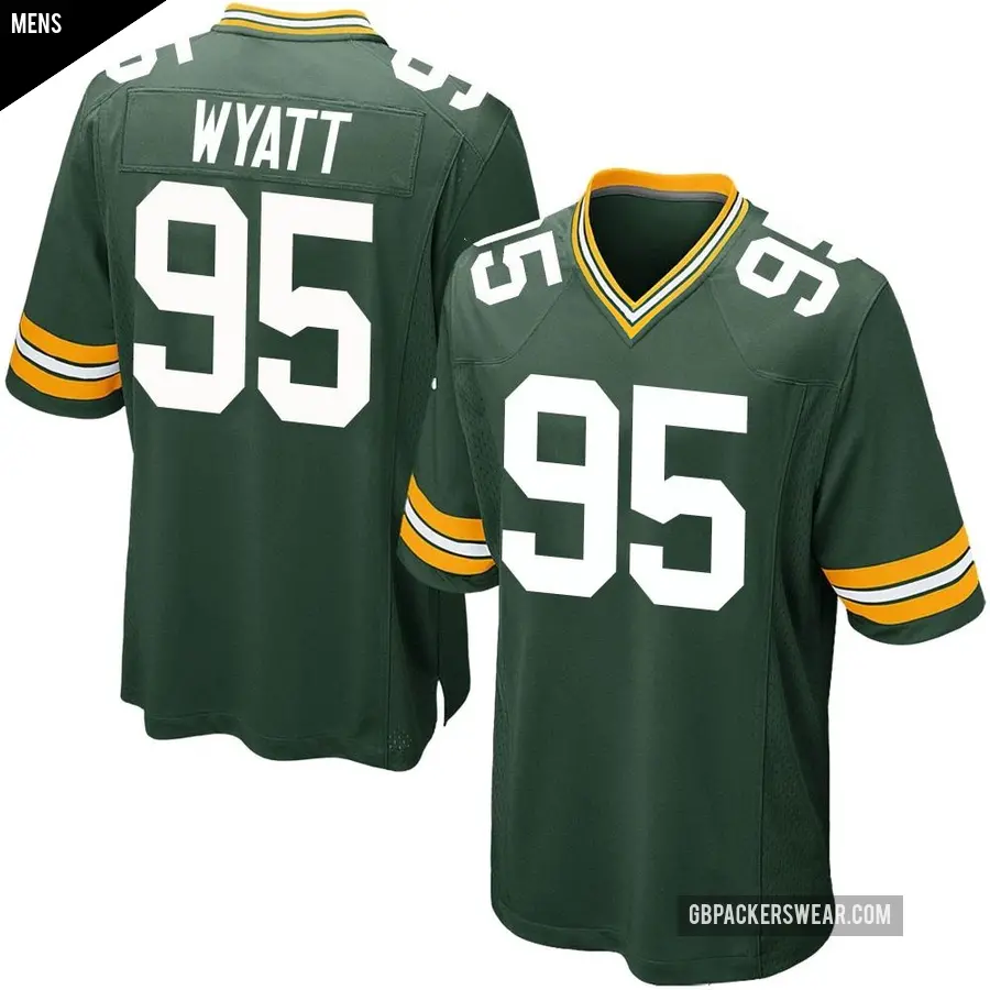 Men's Green Bay Packers ＃95 Devonte Wyatt Green Game Team Color Jersey