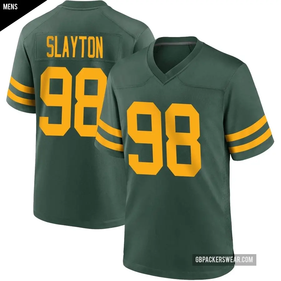 Men's Green Bay Packers ＃98 Chris Slayton Green Game Alternate Jersey