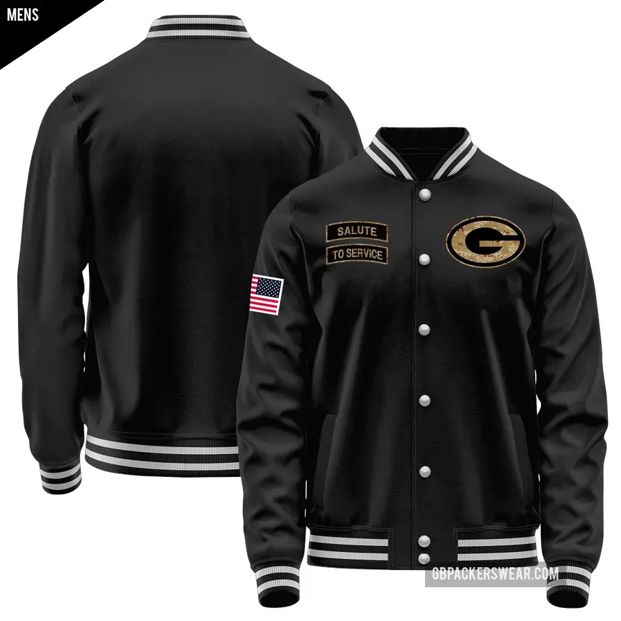 Men's Green Bay Packers Black Salute to Service Sideline Performance Jacket