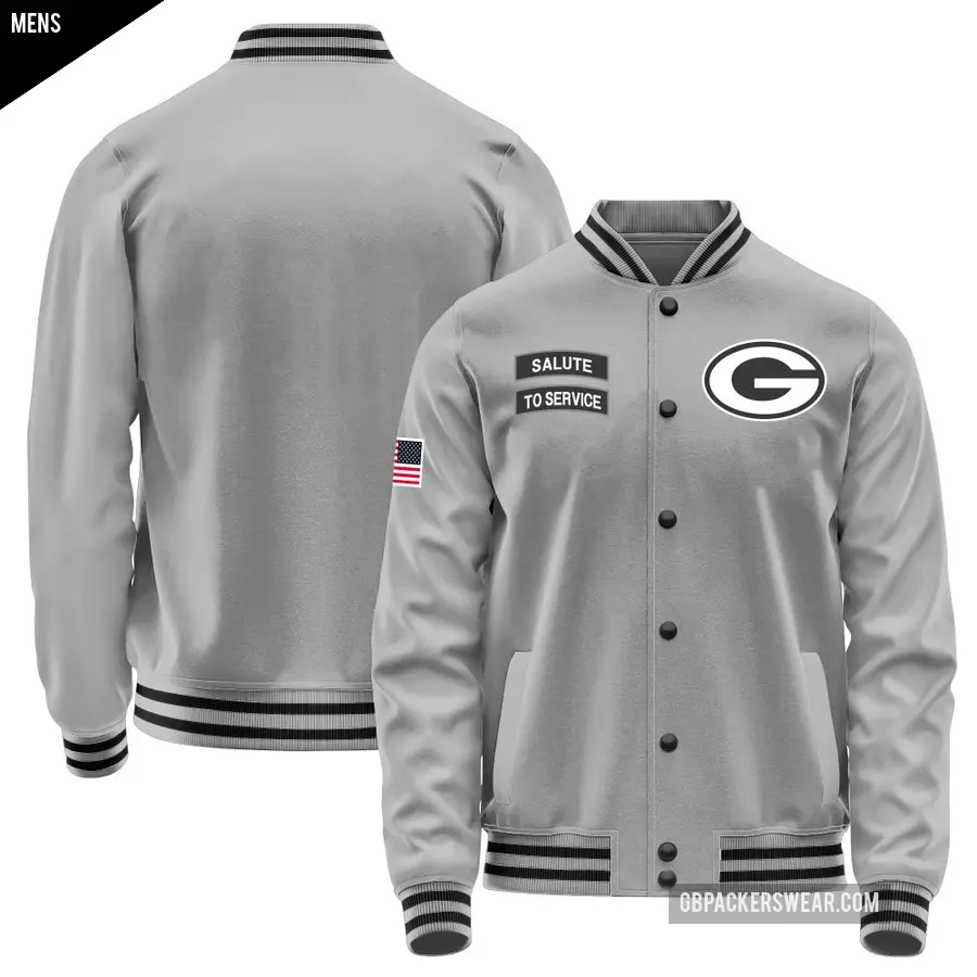 Men's Green Bay Packers Gray Salute to Service Performance Jacket