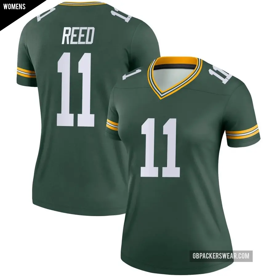 Women's Green Bay Packers ＃11 Jayden Reed Green Legend Jersey