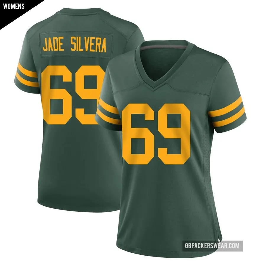 Women's Green Bay Packers ＃69 Nesta Jade Silvera Green Game Alternate Jersey
