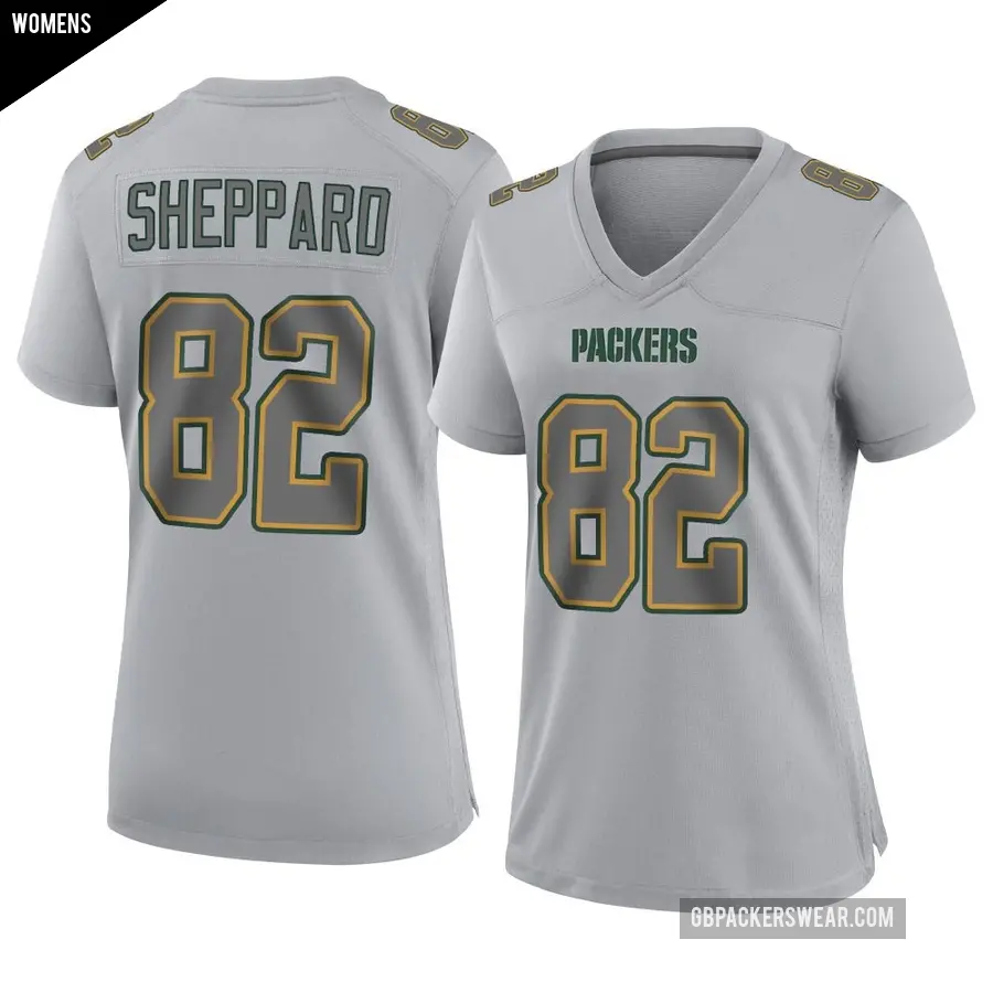 Women's Green Bay Packers ＃82 Will Sheppard Gray Game Atmosphere Fashion Jersey