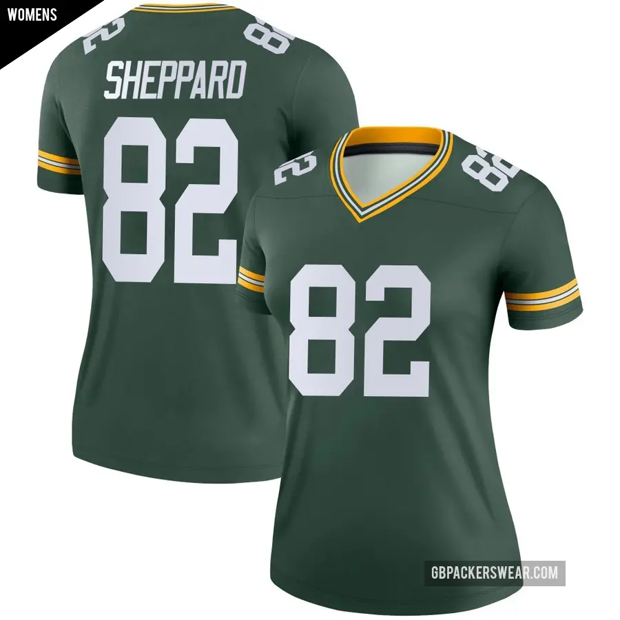Women's Green Bay Packers ＃82 Will Sheppard Green Legend Jersey