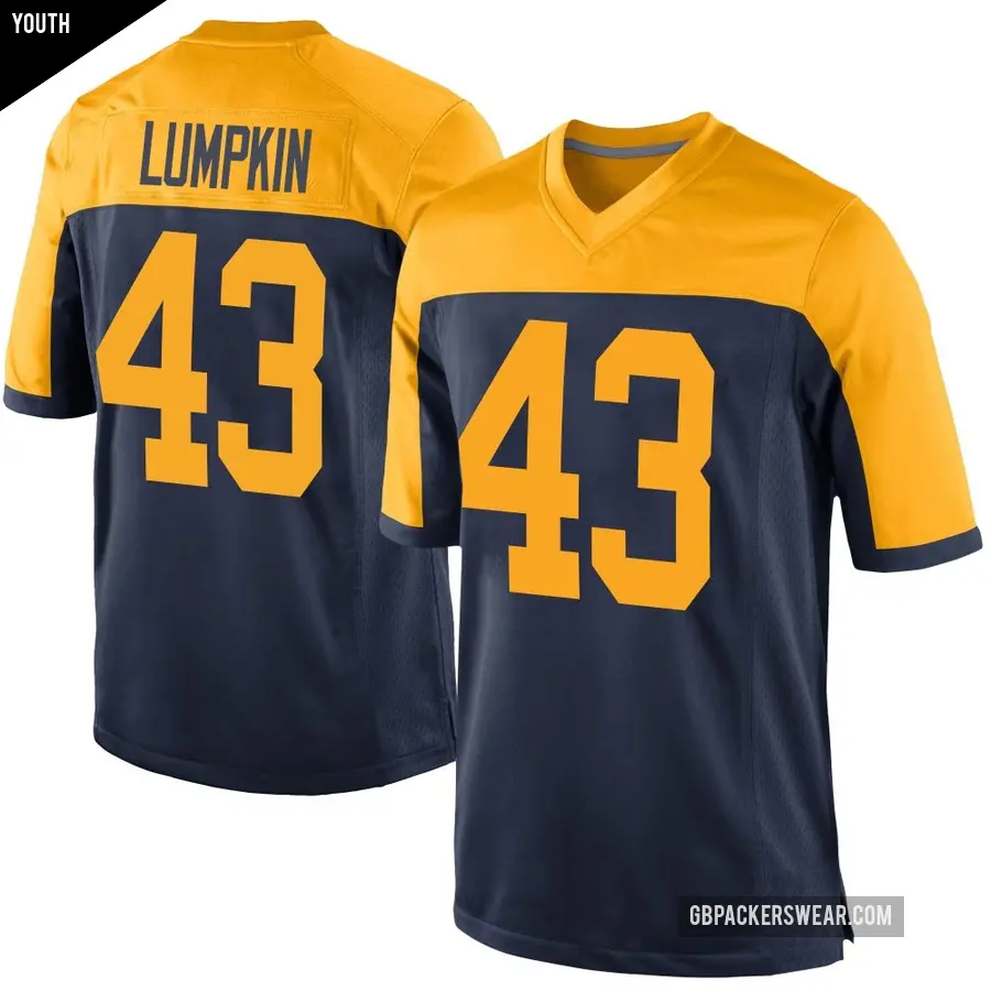 Youth Green Bay Packers ＃43 Johnny Lumpkin Navy Game Alternate Jersey