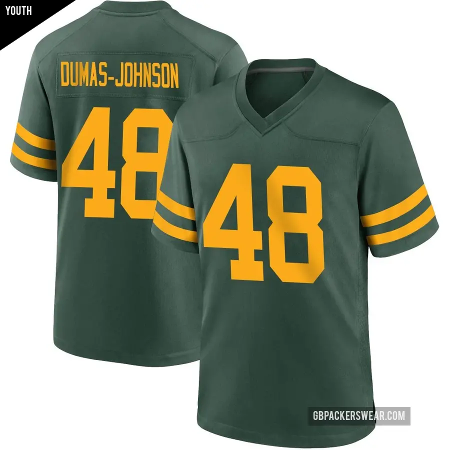 Youth Green Bay Packers ＃48 Jamon Dumas-Johnson Green Game Alternate Jersey